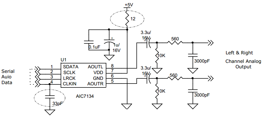 ES7134 Typical Application Circuit