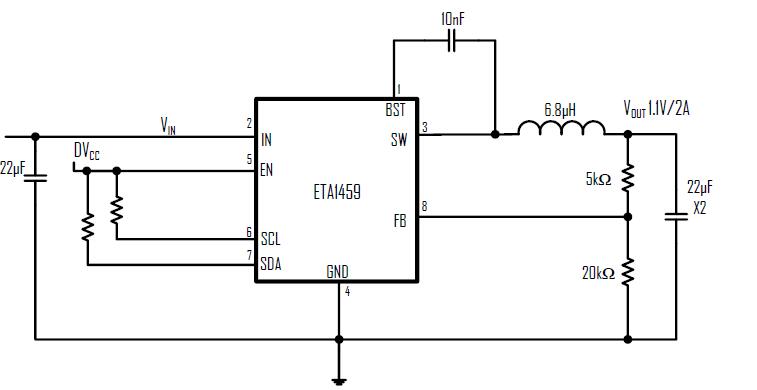 ETA1459's Typical Application Circuit