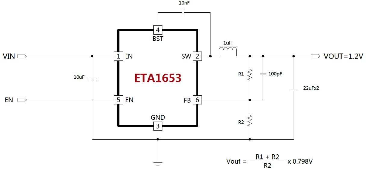 ETA1653FSG’s Typical Application Circuit