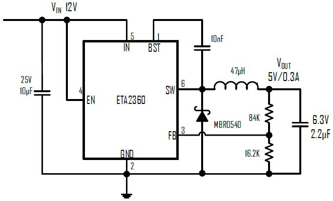 ETA2360S2G-T’s Typical Application Circuit