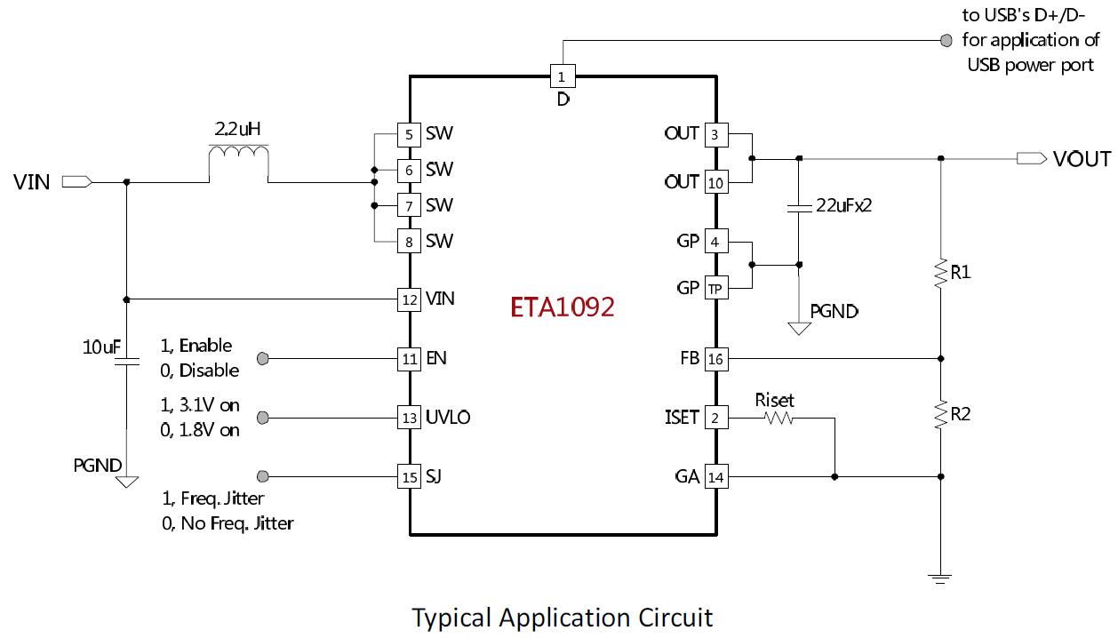 ETA1092Q3Q’s Typical Application Circuit