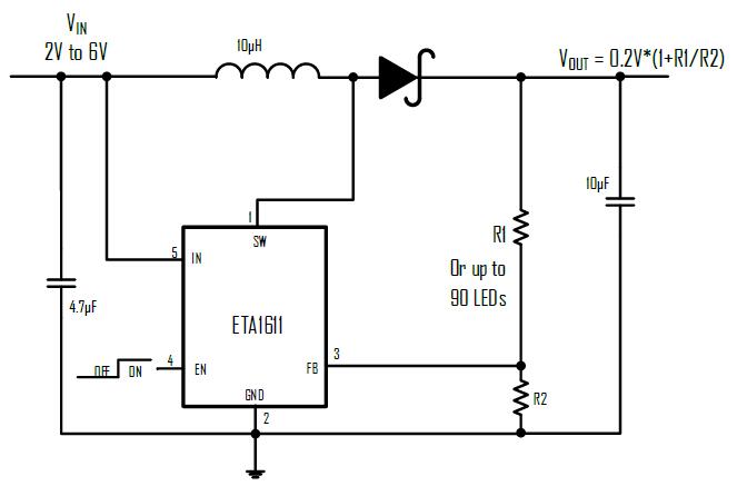 ETA1611’s Typical Application Circuit