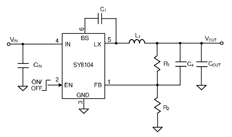 SY8104ADC’s Typical Applications