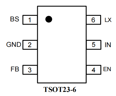 SY8103’s Pinout (top view)